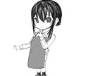 ひと味違う！可愛いモノクロイラスト描きます ミニキャラ、アイコン以外のイラスト可能です◎ご相談ください イメージ4