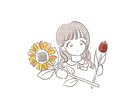 女の子のイラストを描きます レトロでかわいいイラストをあなたに イメージ2