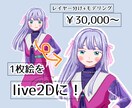 1枚絵をlive2Dにします 1枚絵のパーツ分け・live2Dモデリングをします！ イメージ1