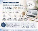 営業資料・文章作成など、伝わる形に言語化します 資料・文章・発信内容を自然に整えます イメージ1