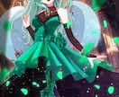 最短当日！IRIAM対応◎悪役令嬢イラスト描きます 配信にも！3種ドレスから選べる◎キャラを即納でお書きします イメージ9