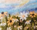 羊毛絵画「野の花-Wool paintingます 魔法のような雰囲気を作り出し、家を快適さで満たします。 イメージ1