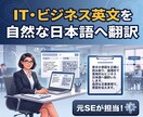 IT・ビジネス系等の英文を自然な日本語に翻訳します 元SEが読みやすい日本語に翻訳します イメージ1