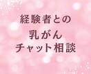 乳がんに関する不安を、現在治療中の私が軽くします 心に溜まっているモヤモヤや不安をチャットで吐き出して下さい イメージ1