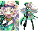 バストアップ〜背景付きまで！イラスト制作いたします アンティーク・和風な世界観が得意です！ イメージ6