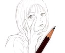 最短1日納品◎鉛筆でお好みの女の子イラスト描きます エモい！可愛い！SNSアイコンにいかがですか？修正無制限◎ イメージ4