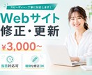 Webサイトの修正・テキスト更新を承ります 急ぎの修正OK｜最短24時間｜静的サイト・HP LPの修正 イメージ1