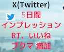Xで5日間インプ いいね RT ブクマ増加します 毎日投稿の方におすすめ！投稿の見栄え向上！ イメージ1