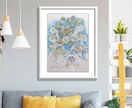 原画：お好きな植物を博物画風の植物画でお描きします 優美なる植物画で空間を昇華する、優雅なラグジュアリー空間に。 イメージ2