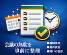 会議の無駄を事前に整理します 事前の準備で、成果を手に入れましょう! イメージ1
