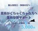 属人化した業務を整理して「回る仕組み」に整えます 個人事業主・事務の業務改善相談 イメージ1
