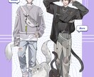 Vtuber用パーツ分けイラスト制作します 商用利用込み！Live2D用変形ガイド付き！ イメージ6