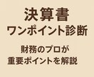 決算書ワンポイント診断をします 決算書を実務プロ目線で簡易診断財務リスクと改善余地を整理 イメージ1