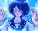女の子の一枚絵、アイコン、サムネ描きます セーラー服の女の子やちびキャラ得意です! イメージ2