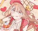 アイコン・サムネ等に！ポップで可愛い一枚絵描きます キャラデザ・商用利用OK！背景なし割引あり！ イメージ1