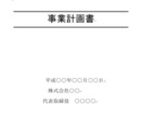 実際に融資を受けることが出来た事業計画書を見せます 全くの新規、自己資金なしでも250万借りれた事業計画書ひな形 イメージ1