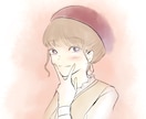柔らかな印象の似顔絵お描きします かわいい、柔らかい色合いの似顔絵 イメージ1