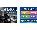 即日対応　男性／女性キー対応　仮歌・歌入れ承ります 仮歌・歌入れを丁寧かつスピーディーに対応します。 イメージ1