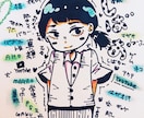 似顔絵描きます 可愛いかんじになるかとっ！マッキーと色鉛筆で！描きます！ イメージ3