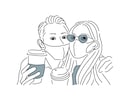 おしゃれ！線画イラスト描きます シンプルだけどおしゃれなイラスト！商業利用可 イメージ1