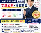 高校国語科教師が文章作成のお手伝いをします 現役私学国語科教師による文章添削・模範解答 イメージ1