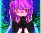 アイコン絵描きます 美少女×グリッチアート！かわいい女の子描きます イメージ3