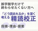 読者目線で内容にも踏み込んだ精読校正をします 理由付きだから納得感が違います｜先着10件・0.2円/字 イメージ1