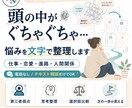頭の中がぐちゃぐちゃな悩みを文字で整理します 仕事・恋愛・進路・人間関係｜電話なしで第三者視点から整理 イメージ1