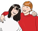 デジタル似顔絵、アイコンや名刺の似顔絵描きます シンプルな似顔絵を描きます。名刺やSNSアイコンにどうぞ! イメージ1