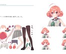 あなたのキャラクターを動かせるようにします 1枚絵から素材/パーツ分けを行います。 イメージ3