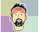 お洒落でちょっとシュールなSNSアイコン描きます お気に入りの帽子やメガネ、ヒゲもポップにデフォルメ！ イメージ4