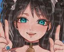 可愛いSNSアイコン描きます あなたの創作キャラ・似顔絵をちょっとダークに可愛いく描きます イメージ3