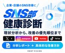 企業のSNSを診断し改善の優先順位を示します SNS部健康診断｜現状分析から実行方針まで イメージ1