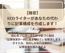 時短！初心者ブロガーの書けない悩みを解決します SEOライターが見出しや構成を格安で10記事分作成します イメージ1