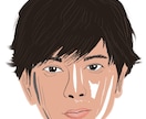お顔とご希望の方は文字を入れてシンプルに描きます LINEやSNSの待ち受けにピッタリ! イメージ2