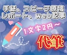 代筆します 記事、手紙、レポート、論文の代筆など承ります イメージ1