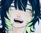 瞳が印象的なイラスト描きます キラキラ、ギラギラ、ツヤツヤ、しっとり。是非アイコンに。 イメージ3