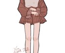 お気に入りのコーデを可愛いイラストにします 色味、雰囲気、ポーズなど、相談しながら描いていきます！ イメージ3