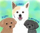 2匹以上可◎大切なペットの似顔絵をお描きします 大切な家族との思い出をイラストにしてみませんか？ イメージ3