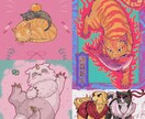 アイコン・1枚絵・似顔絵などイラスト提供します キラキラ×レトロなイラストで個性をアピール イメージ6