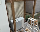 ご希望サイズのDIY小屋図面を作成します 室外機上の空間を屋根付き収納に活用できます イメージ4
