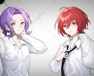 かわいい、かっこいい男女のイラスト描きます アイコンから一枚絵までクオリティを重視してお届けします! イメージ6