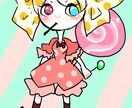 ダークでかわいいイラスト描きます ゆめかわ、病みかわいい、ダークデフォルメイラスト イメージ1