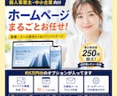 安心・充実!ホームページ全部まとめて作成します 画像・メール・DNS設定まで約5万円分のオプション一式込み イメージ1