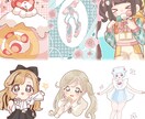 可愛い絵柄でキャラクターのイラストをお描きします デフォルメ〜等身・首上〜全身までご要望に沿ってお描きします！ イメージ1