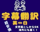 動画字幕翻訳サービス | 超安価＆高品質で届けます あなたの動画を字幕で海外に届けます！ イメージ1