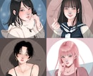可愛い〜カッコいいまでアイコン/イラスト描きます ヘッダー/配信・動画用一枚絵/表紙・挿絵/立ち絵/プレゼント イメージ3