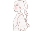商用利用可！完成品イラストを販売しています いちごを頬張る女性/クール・おしゃれ/SNS用アイコンなど イメージ6