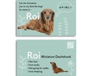 フルオーダー両面印刷『うちの子名刺』お手伝いします さらにデータ付きで、お客様の撮影した愛犬を最高のカタチに！ イメージ5