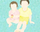 子ども、家族のかわいいほんわかイラスト描きます SNSアイコンやプレゼントにもおすすめです イメージ1